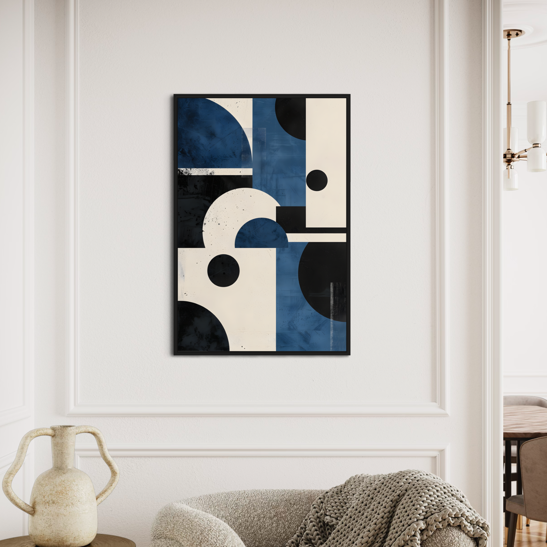 Abstract Geometric Blue