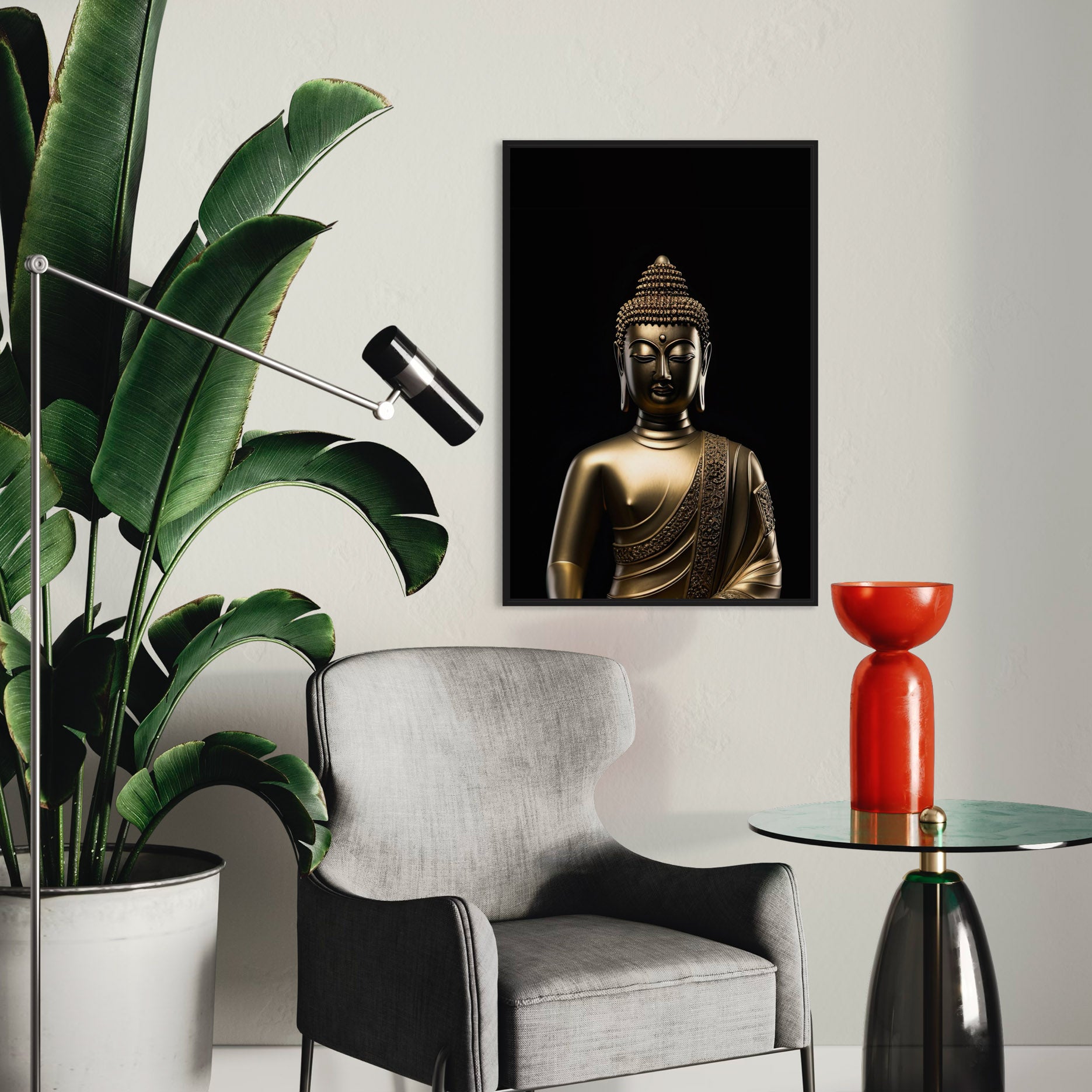 Golden Buddha Statue - Poster